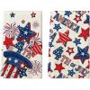 Artoid Mode Stripes Hat Star Fireworks 4th of July Kitchen Towels Dish Towels, 18×26 Inch Independence Day Decoration Cleaning Set of 2