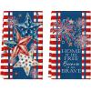 Artoid Mode Stripes Star Fireworks 4th of July Kitchen Towels Dish Towels, 18×26 Inch Independence Day Decoration Cleaning Set of 2