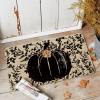 Artoid Mode Black Pumpkin Maple Leaves Fall Doormat, Autumn Home Decor Low-Profile Door Mat Switch Rug Floor Mat for Indoor Outdoor 17×29 Inch