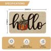 Artoid Mode Hello Pumpkin Fall Doormat, Autumn Home Decor Low-Profile Switch Rug Door Mat Floor Mat for Indoor Outdoor 17×29 Inch(Beige)