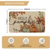 Artoid Mode Hello Pumpkin Maple Leaves Fall Doormat, Autumn Home Decor Low-Profile Door Mat Switch Rug Floor Mat for Indoor Outdoor 17×29 Inch