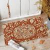 Artoid Mode Orange Flower Pumpkin Fall Doormat, Autumn Home Decor Low-Profile Door Mat Switch Rug Floor Mat for Indoor Outdoor 17×29 Inch(Orange)