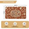 Artoid Mode Orange Flower Pumpkin Fall Doormat, Autumn Home Decor Low-Profile Door Mat Switch Rug Floor Mat for Indoor Outdoor 17×29 Inch(Orange)
