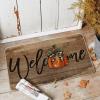 Artoid Mode Orange Pumpkin Fall Welcome Doormat, Autumn Home Decor Low-Profile Switch Rug Door Mat Floor Mat for Indoor Outdoor 17×29 Inch(Brown)