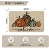Artoid Mode Pumpkin Welcome Decorative Doormat, Fall Thanksgiving Rustic Yard Floor Mat Switch Mat for Indoor Outdoor 17 x 29 Inch