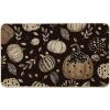 Artoid Mode Black Pumpkin Fall Doormat, Autumn Maple Leaves Home Decor Low-Profile Door Mat Switch Rug Floor Mat for Indoor Outdoor 17×29 Inch