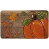 Artoid Mode Wood Hi Pumpkin Fall Doormat, Autumn Home Decor Low-Profile Door Mat Switch Rug Floor Mat for Indoor Outdoor 17×29 Inch