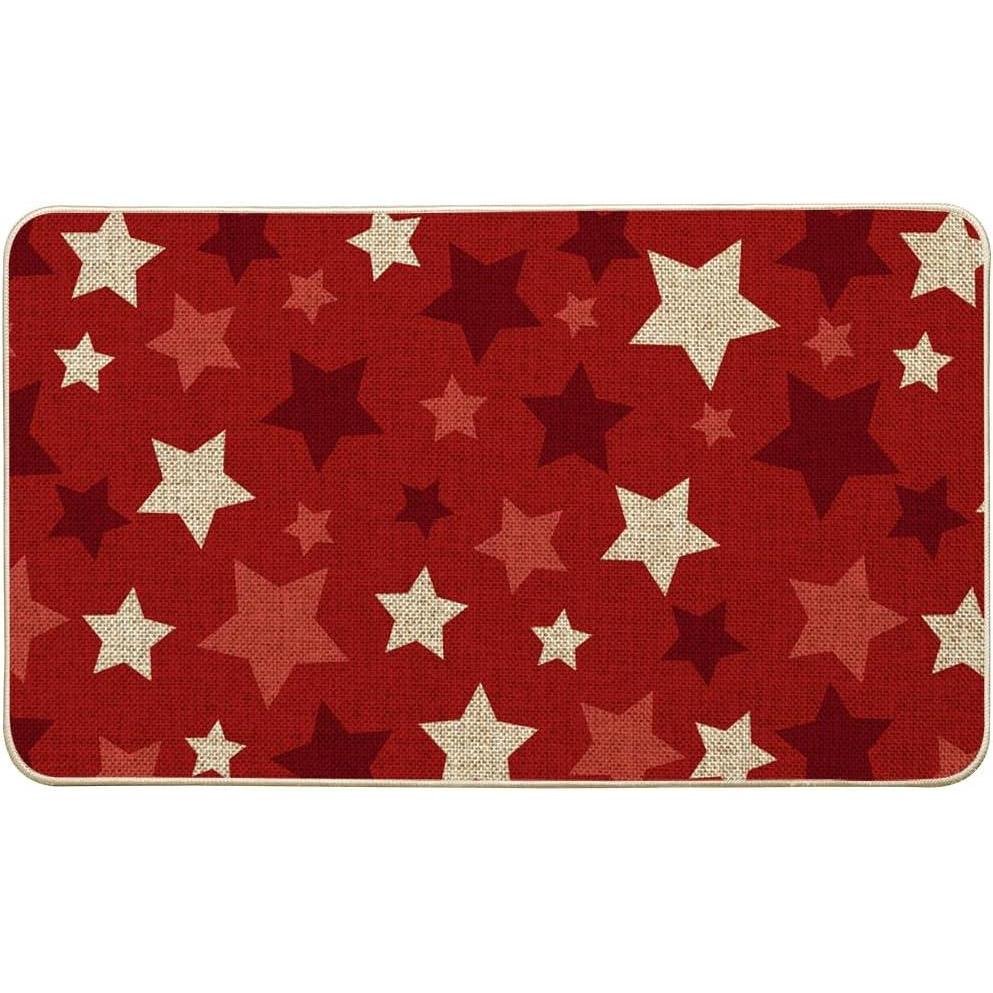 image:imageArtoid Mode Red Stars Patriotic 4TH of July Doormat Memorial Day Home Decor LowProfile Switch Rug Door Mat Floor Mat for Indoor Outdoor 17x29 Inch