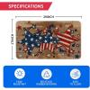 Artoid Mode American Flag Star Beads Patriotic 4TH of July Doormat, Memorial Day Home Decor Low-Profile Switch Rug Door Mat Floor Mat for Indoor Outdoor 17×29 Inch(Brown)