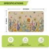 Artoid Mode Floral Flowers Butterfly Daisy Lavender Spring Doormat, Seasonal Summer Home Decor Low-Profile Switch Rug Door Mat Floor Mat for Indoor Outdoor 17×29 Inch(Beige)
