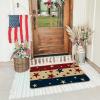 Artoid Mode Multicolor Stripes Stars Patriotic 4TH of July Doormat, Memorial Day Home Decor Low-Profile Switch Rug Door Mat Floor Mat for Indoor Outdoor 17×29 Inch