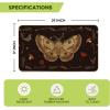 Artoid Mode Poppy Moth Mushroom Moon Spring Doormat, Home Summer Decor Low-Profile Switch Rug Door Mat Floor Mat for Indoor Outdoor 17×29 Inch
