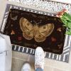 Artoid Mode Poppy Moth Mushroom Moon Spring Doormat, Home Summer Decor Low-Profile Switch Rug Door Mat Floor Mat for Indoor Outdoor 17×29 Inch