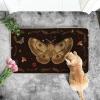 Artoid Mode Poppy Moth Mushroom Moon Spring Doormat, Home Summer Decor Low-Profile Switch Rug Door Mat Floor Mat for Indoor Outdoor 17×29 Inch