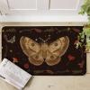 Artoid Mode Poppy Moth Mushroom Moon Spring Doormat, Home Summer Decor Low-Profile Switch Rug Door Mat Floor Mat for Indoor Outdoor 17×29 Inch