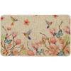 Artoid Mode Hummingbird Butterfly Flowers Spring Doormat, Seasonal Summer Home Decor Low-Profile Switch Rug Door Mat Floor Mat for Indoor Outdoor 17×29 Inch