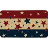 Artoid Mode Multicolor Stripes Stars Patriotic 4TH of July Doormat, Memorial Day Home Decor Low-Profile Switch Rug Door Mat Floor Mat for Indoor Outdoor 17×29 Inch