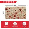 Artoid Mode Flowers Love Heart Valentines Doormat,Home Decor Low-Profile Door Mat Switch Rug Floor Mat for Indoor Outdoor 17×29 Inch