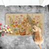 Artoid Mode Rabbit Bunny Eggs Flowers Basket Easter Doormat, Home Decor Low-Profile Switch Rug Door Mat Floor Mat for Indoor Outdoor 17×29 Inch