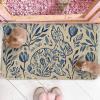 Artoid Mode Rabbit Bunny Flowers Easter Doormat, Beige Home Decor Low-Profile Switch Rug Door Mat for Indoor Outdoor 17×29 Inch