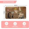 Artoid Mode Rabbit Bunny Flowers Hi Easter Doormat, Home Decor Low-Profile Switch Rug Door Mat Floor Mat for Indoor Outdoor 17×29 Inch