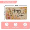 Artoid Mode Rabbit Bunny Happy Flowers Happy Easter Doormat, Home Decor Low-Profile Switch Rug Door Mat Floor Mat for Indoor Outdoor 17×29 Inch