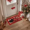 Artoid Mode Red Dot Heart Love Valentines Doormat,Home Decor Low-Profile Door Mat Switch Rug Floor Mat for Indoor Outdoor 17×29 Inch
