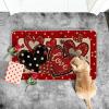 Artoid Mode Red Dot Heart Love Valentines Doormat,Home Decor Low-Profile Door Mat Switch Rug Floor Mat for Indoor Outdoor 17×29 Inch