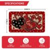 Artoid Mode Red Dot Heart Love Valentines Doormat,Home Decor Low-Profile Door Mat Switch Rug Floor Mat for Indoor Outdoor 17×29 Inch