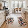 Artoid Mode American Flag Stars Patriotic 4th of July Kitchen Mats Set of 2, Home Independence Day Memorial Day Decor Kitchen Rugs for Floor – 17×29 and 17×47 Inch(Beige)