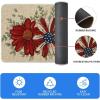 Artoid Mode Floral Eucalyptus Flowers 4TH of July Patriotic Kitchen Mats Set of 2, Memorial Day Home Decor Kitchen Rugs for Floor – 17×29 and 17×47 Inch