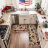 Artoid Mode Stars Independence Day Patriotic 4th of July Kitchen Mats Set of 2, Memorial Day Home Decor Kitchen Rugs for Floor – 17×29 and 17×47 Inch