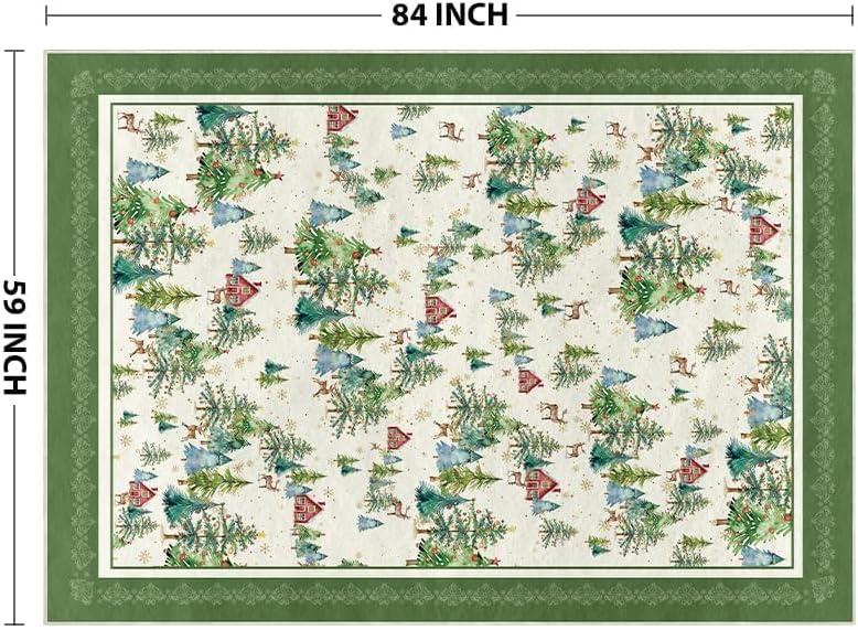 image:imageArtoid Mode Green Pine Tree House Christmas Door Mat Winter Home Decor LowProfile NonSlip Washable Throw Rug for Kitchen Entryway Front Door Bedroom Bathroom 2x3 FeetGreen