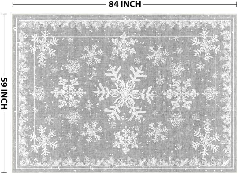 image:imageArtoid Mode Red Snowflake Pinecone Winter Area Rug Christmas Home Decor LowProfile NonSlip Washable Large Rug for Living Room Bedroom Farmhouse Dining Room Kids Playroom 5x7 FeetGrey