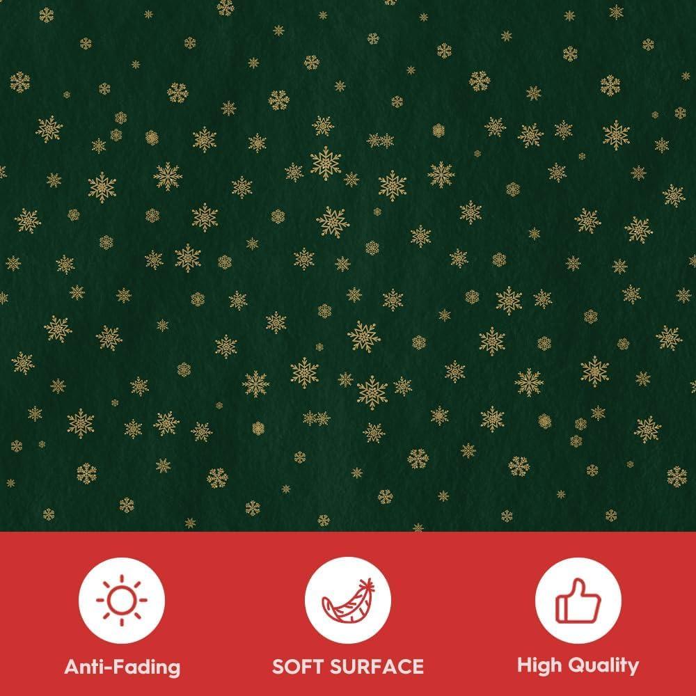 image:imageArtoid Mode Red Xmas Tree Snowflake Christmas Area Rug Winter Home Decor LowProfile NonSlip Washable Large Rug for Living Room Bedroom Farmhouse Dining Room Kids Playroom 5x7 FeetGreen