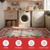 Artoid Mode Beige House Xmas Tree Christmas Runner Rug, Winter Home Decor Low-Profile Non-Slip Washable Carpet Runner for Hallways Kitchen Laundry Bedroom Bathroom 2×6 Feet(Beige)
