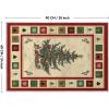 Artoid Mode Beige Xmas Tree Merry Christmas Area Rug, Winter Home Decor Low-Profile Non-Slip Washable Large Rug for Living Room Bedroom Farmhouse Dining Room Kids Playroom 5×7 Feet(Beige)