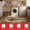 Artoid Mode Beige Xmas Tree Merry Christmas Area Rug, Winter Home Decor Low-Profile Non-Slip Washable Large Rug for Living Room Bedroom Farmhouse Dining Room Kids Playroom 5×7 Feet(Beige)