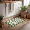 Artoid Mode Green Pine Tree House Christmas Door Mat, Winter Home Decor Low-Profile Non-Slip Washable Throw Rug for Kitchen Entryway Front Door Bedroom Bathroom 2×3 Feet(Green)