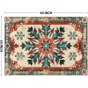 Artoid Mode Moroccan Style Snowflake Christmas Area Rug, Winter Home Decor Low-Profile Non-Slip Washable Large Rug for Living Room Bedroom Farmhouse Dining Room Kids Playroom 5×7 Feet