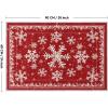 Artoid Mode Red Snowflake Pinecone Winter Area Rug, Christmas Home Decor Low-Profile Non-Slip Washable Large Rug for Living Room Bedroom Farmhouse Dining Room Kids Playroom 5×7 Feet(Red)