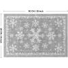 Artoid Mode Red Snowflake Pinecone Winter Area Rug, Christmas Home Decor Low-Profile Non-Slip Washable Large Rug for Living Room Bedroom Farmhouse Dining Room Kids Playroom 5×7 Feet(Grey)