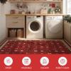 Artoid Mode Red Xmas Ball Bear Christmas Area Rug, Winter Home Decor Low-Profile Non-Slip Washable Large Rug for Living Room Bedroom Farmhouse Dining Room Kids Playroom 5×7 Feet(Red)