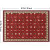 Artoid Mode Red Xmas Ball Bear Christmas Area Rug, Winter Home Decor Low-Profile Non-Slip Washable Large Rug for Living Room Bedroom Farmhouse Dining Room Kids Playroom 5×7 Feet(Red)