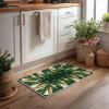 Artoid Mode Red Xmas Tree Snowflake Christmas Area Rug, Winter Home Decor Low-Profile Non-Slip Washable Large Rug for Living Room Bedroom Farmhouse Dining Room Kids Playroom 5×7 Feet(Green)