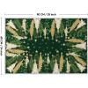 Artoid Mode Red Xmas Tree Snowflake Christmas Area Rug, Winter Home Decor Low-Profile Non-Slip Washable Large Rug for Living Room Bedroom Farmhouse Dining Room Kids Playroom 5×7 Feet(Green)