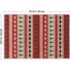 Artoid Mode Stripe Bear Tree Christmas Door Mat, Winter Home Decor Low-Profile Non-Slip Washable Throw Rug for Kitchen Entryway Front Door Bedroom Bathroom 2×3 Feet(Red/Beige)