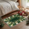 Artoid Mode Red Xmas Tree Snowflake Christmas Area Rug, Winter Home Decor Low-Profile Non-Slip Washable Large Rug for Living Room Bedroom Farmhouse Dining Room Kids Playroom 5×7 Feet(Green)