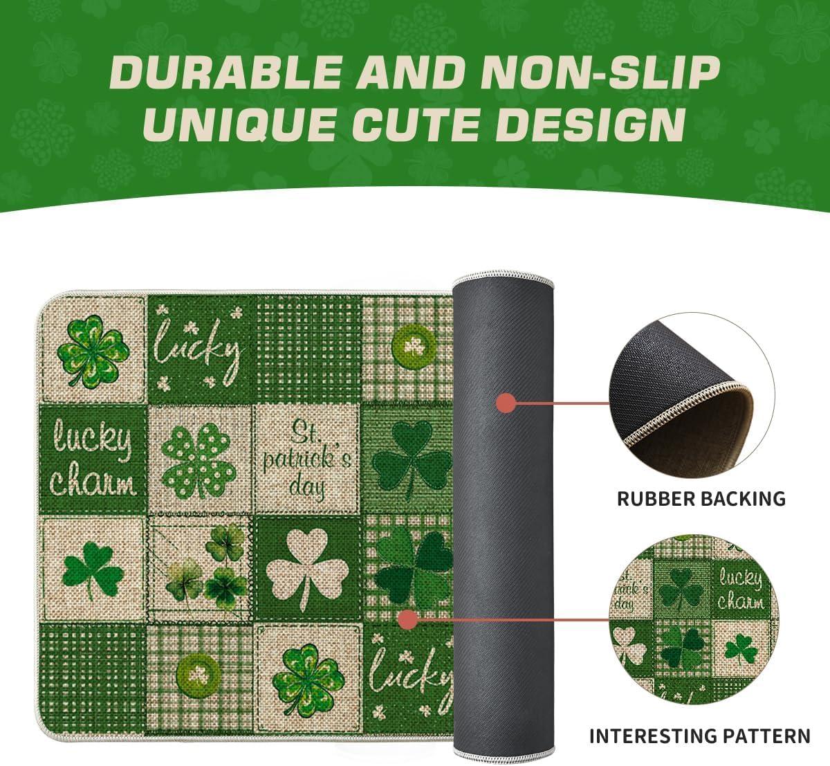 image:imageArtoid Mode Celtic Cross Shamrocks Harp St Patricks Day Doormat Home Decor Door Mat LowProfile Switch Rug Floor Mat for Indoor Outdoor 17x29 Inch
