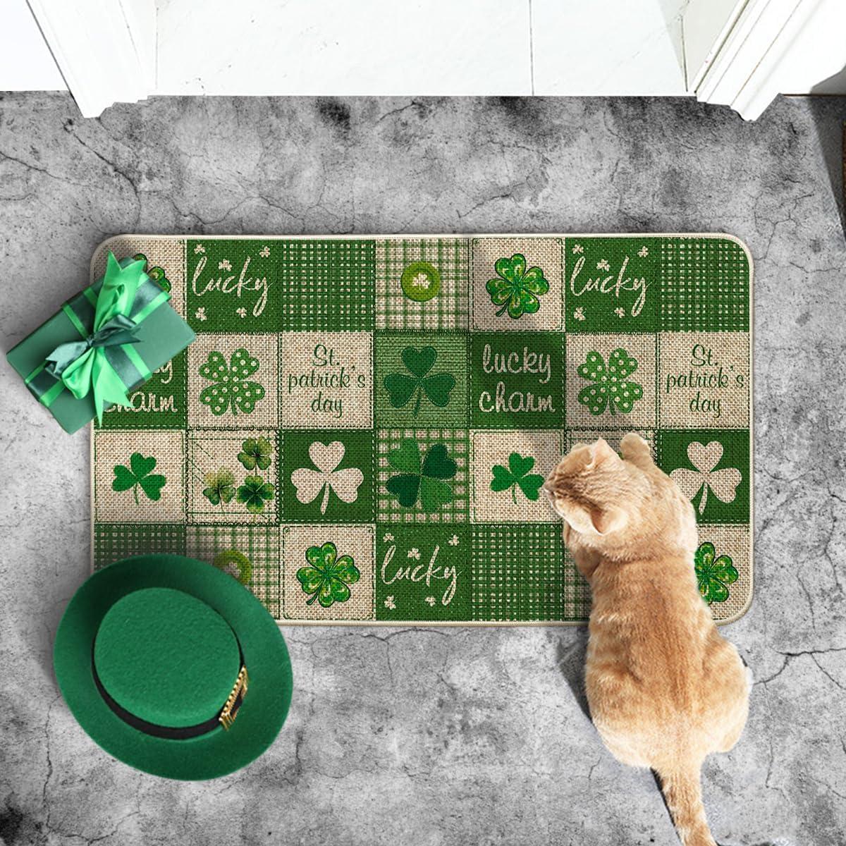 image:imageArtoid Mode Celtic Cross Shamrocks Harp St Patricks Day Doormat Home Decor Door Mat LowProfile Switch Rug Floor Mat for Indoor Outdoor 17x29 Inch